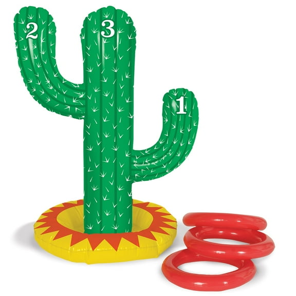 Beistle Inflatable Cactus Ring Toss Game - 21" - Set of 6