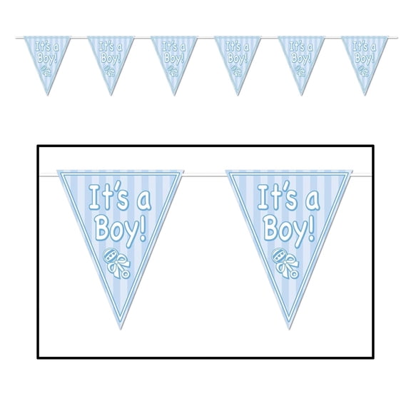 Beistle It's A Boy! Pennant Banner (Case of 12)