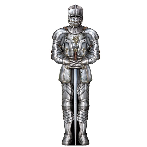 Beistle Jointed Suit of Armor Knight Cut Out Medieval Theme Party Wall Decoration Photo Prop Backdrop, 6', Multicolored