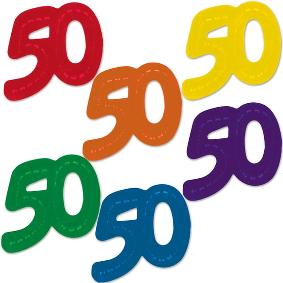 144 Piece Beistle Jumbo 50th Birthday Confetti