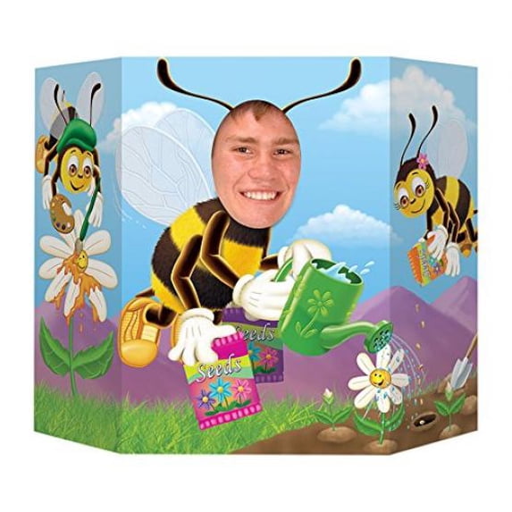 Beistle Ladybug and Bumblebee Reversible Photo Door Banner, Multicolor