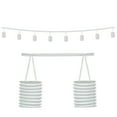 thumbnail image 1 of Beistle Pack of 6 White Hanging Lantern Garland Decorations 144", 1 of 1