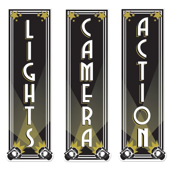 36 Pack Bulk Lights - Camera - Action Party Cutouts