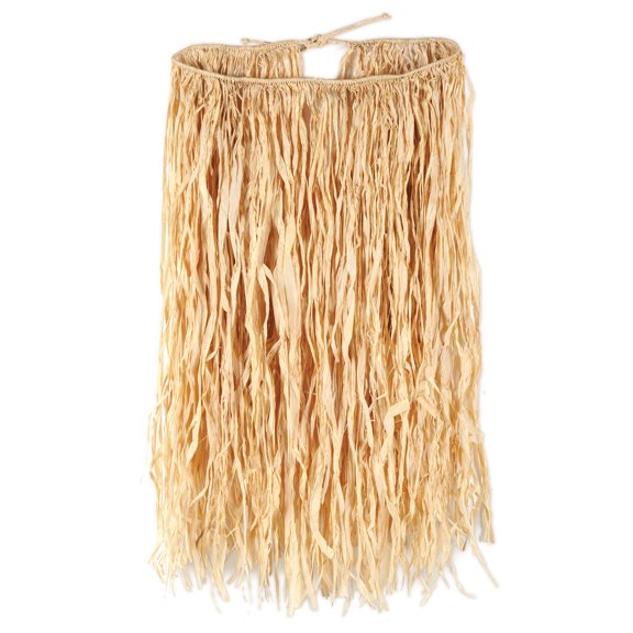 12 Pack Beistle Luau Party Adult Raffia Hula Skirt - Natural (32"W x 30"L)