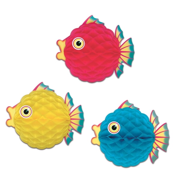 12 Pack Bulk Luau Party Tissue Bubble Fish