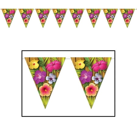12 Pack Beistle Luau Pennant Banner