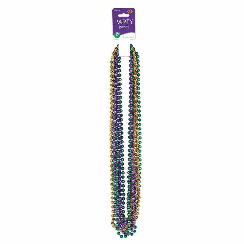 Mardi Gras Beads Necklaces Parade School Party Beads Bundle Lot of 13