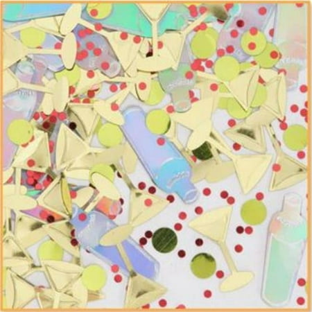 Beistle Martini Bar Confetti Bachelorette Party Supplies, Tableware Decorations, 0.5 Ounces, Multicolored