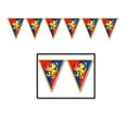 thumbnail image 1 of Beistle - Medieval Pennant Banner - 11" x 12' - Pack of 12, 1 of 1