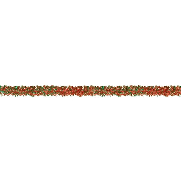 Beistle Metallic Festooning Garland Christmas Party Supplies, Hanging Decorations, 4" x 15', Red/Green
