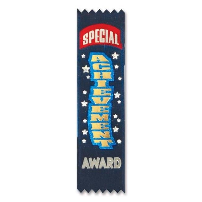 Beistle Beistle Midnight Blue Special Achievement Award Ribbons- 10 pcs