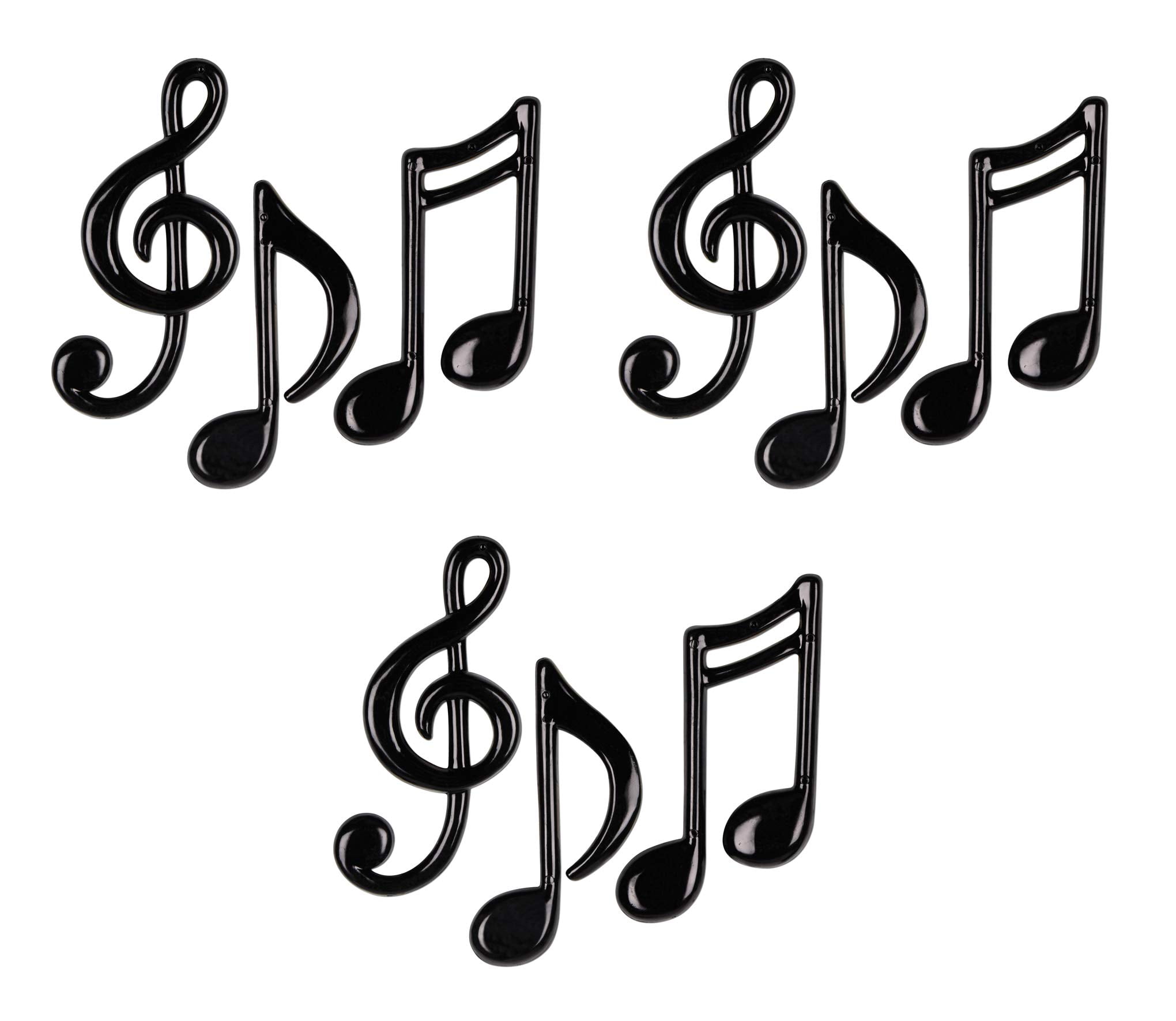 Beistle Molded Plastic Musical Notes 9 Piece, 4.25
