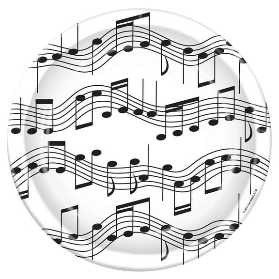 96 Pack Beistle Musical Notes Party Paper Plates 9 inch