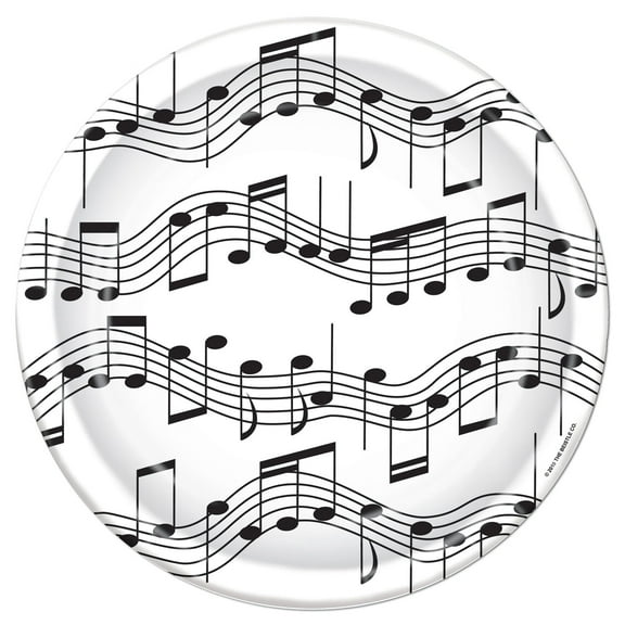 Beistle - Musical Notes Plates - 7" - Pack of 12