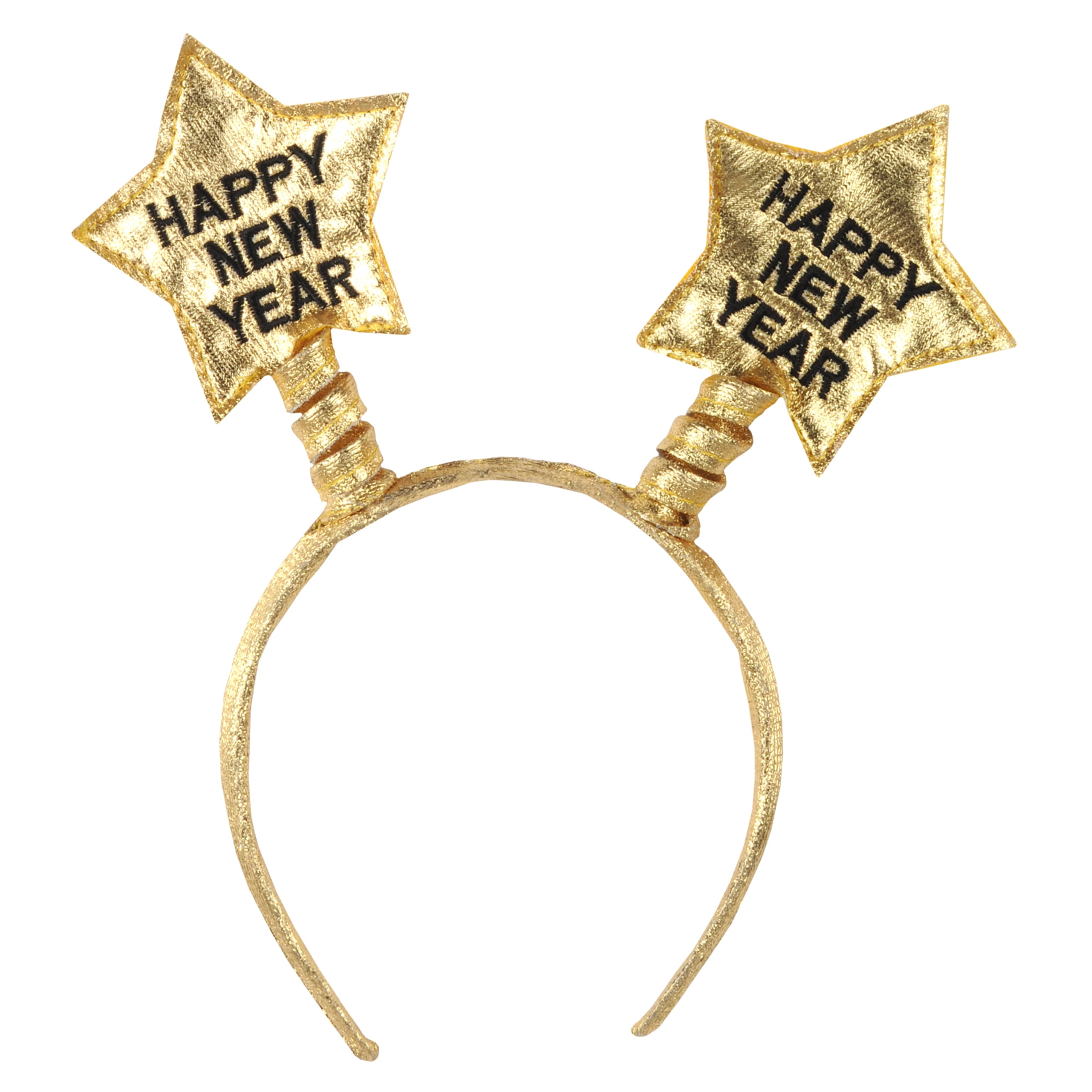 Beistle New Year's Eve Gold Fabric Bopper Headband