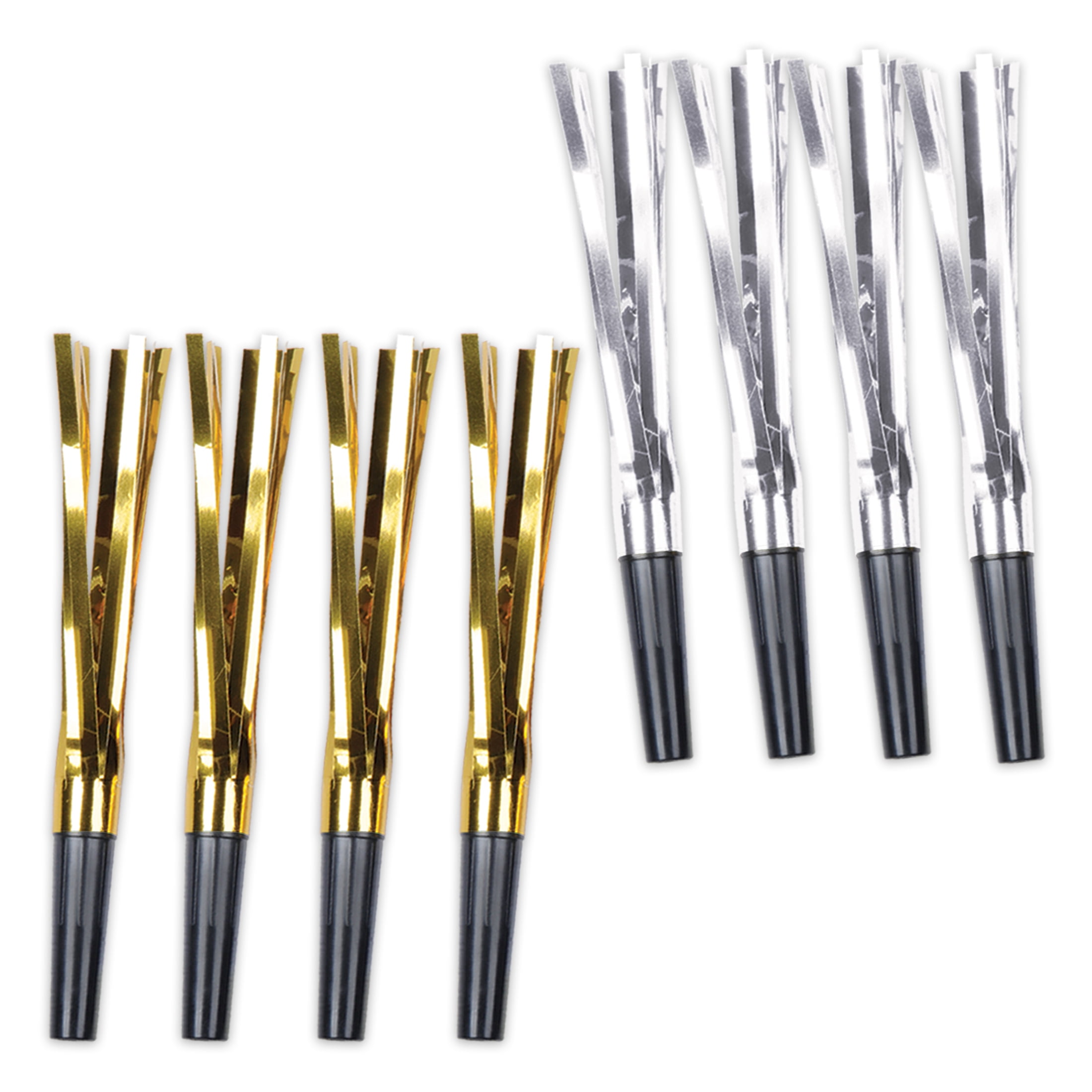 Beistle New Year's Eve Gold and Silver Plastic Squawkers Party