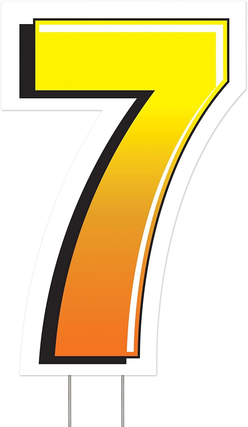 Beistle Number 7 Yard Sign with Metal Stakes - Walmart.com