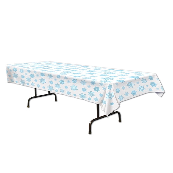 Pack of 12 Christmas Snowflake Rectangular Tablecover 54" x 108"