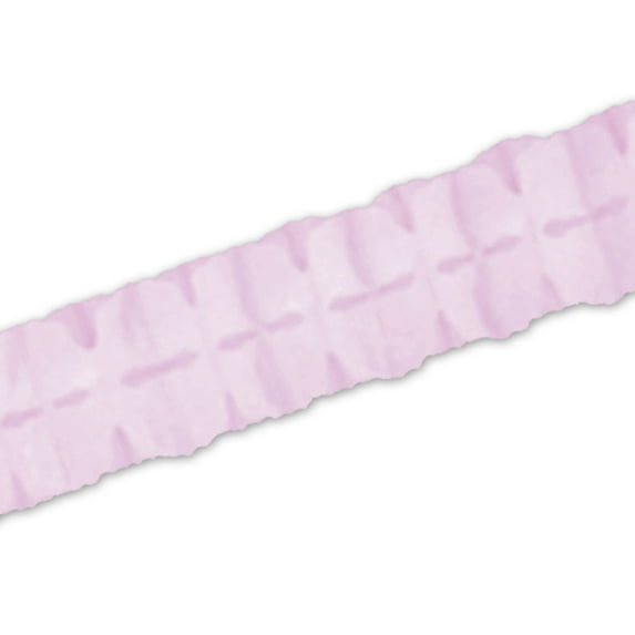 Beistle Pack of 12 Packaged Light Pink Tissue Leaf Garland Decorations 4.5" x 12'