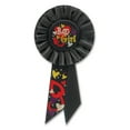 thumbnail image 1 of Pack of 6 Black "Bad Girl" Valentine's Day Birthday Party Rosette Ribbons 6.5", 1 of 2