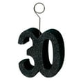 thumbnail image 1 of Beistle Pack of 6 Black Glittered 30 Photo and Balloon Holder Decorations 6 oz, 1 of 2