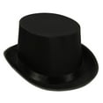 thumbnail image 1 of Beistle Pack of 6 Black Satin Sleek Costume Top Hat - Adult One Size, 1 of 2