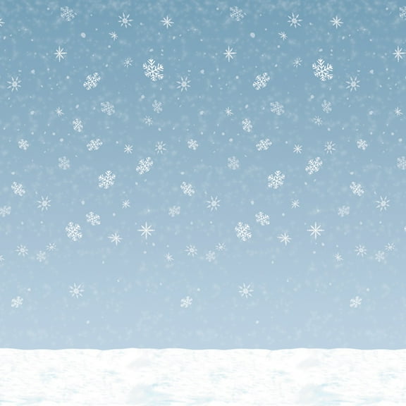 Beistle Winter Sky Christmas Wall Backdrop - 4' x 30' - Pack of 6