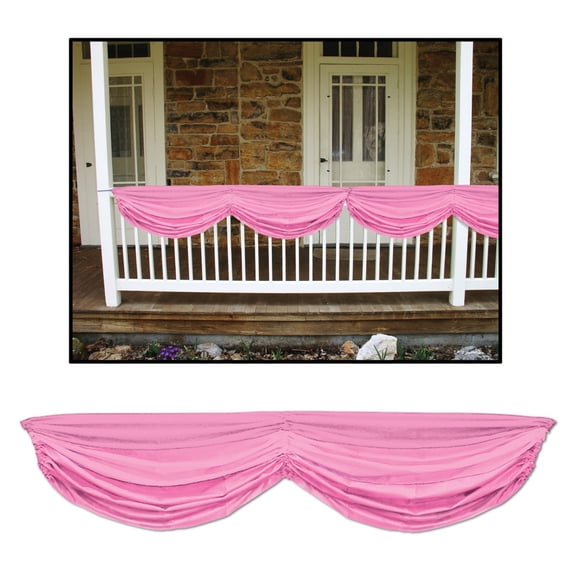 Beistle Pack of 6 Festive Pink Baby Shower Fabric Bunting Hanging Decorations 70"