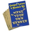 thumbnail image 1 of Beistle Pack of 6 Gold Letters and Numbers Make Your Own Banner Kits 4”, 1 of 2