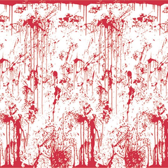 Beistle Pack of 6 Halloween Insta-Theme Bloody Wall Backdrop 4" x 30"