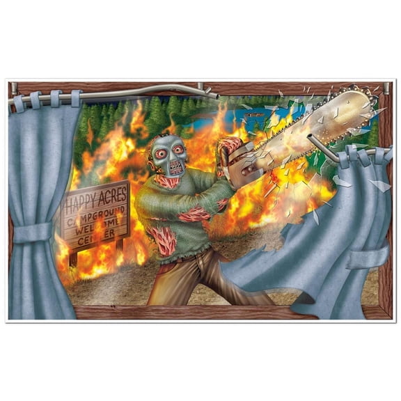 Beistle Pack of 6 Killer Zombie Horror Insta-View Halloween Wall Decor 38" x 62"