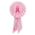 thumbnail image 1 of Beistle Pack of 6 Light Pink Breast Cancer Awareness Rosette Ribbons 6.5", 1 of 2