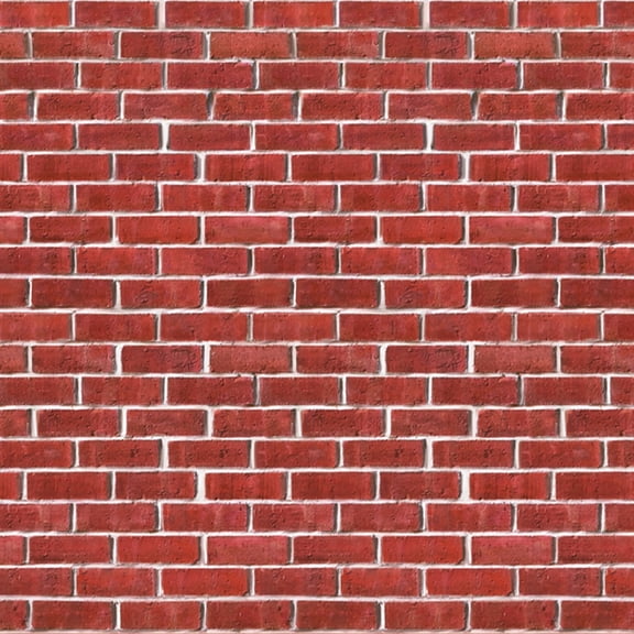 Beistle Red Brick Christmas Wall Backdrop - 4' x 30' - Pack of 6