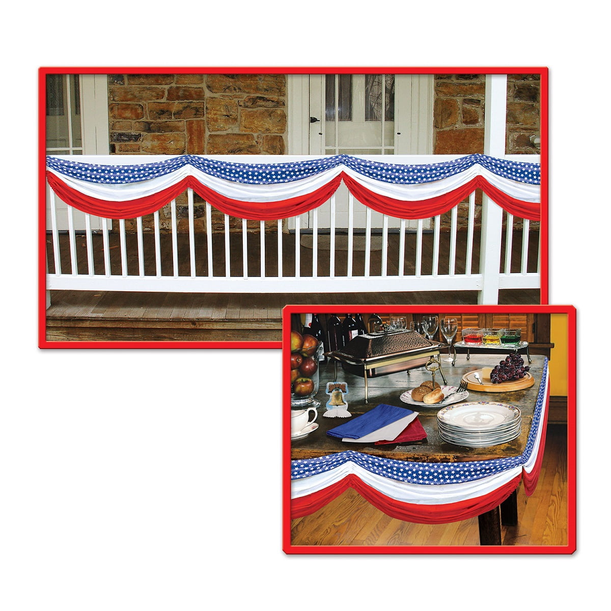Beistle 50948 Patriotic Fabric Bunting