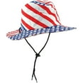 thumbnail image 1 of Beistle Pack of 6 Red, White and Blue Stars and Stripes Patriotic Flag Party Hats 23.5", 1 of 2