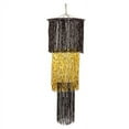 thumbnail image 1 of Beistle Pack of 6 Shimmering 3-Tier Metallic Black and Gold Chandelier Hanging Party Decorations 4', 1 of 8