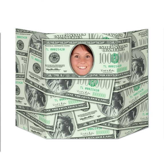 Pack of 6 Vibrantly Colored Casino Million Dollar Smile Photo Prop Decors 37"