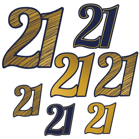 Pack of 84 Brown and Black Foil Cutouts with 2 Sides 14.5"