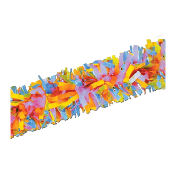 Packaged Tissue Festooning 25' Multi-Color - 12 Pack (1 Per Package)
