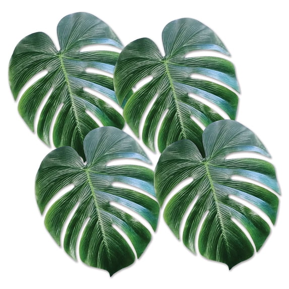 Beistle Palm Leaves Design Tropical Fabric, 1ct, Green