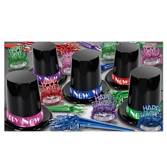 Party Under The Big Top Hat Colorful New Year's Eve Party Kit for 50 People