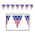 thumbnail image 1 of Beistle Patriotic Pennant Multi-color Fourth of July Party Banner, 13" x 3", 1 of 2