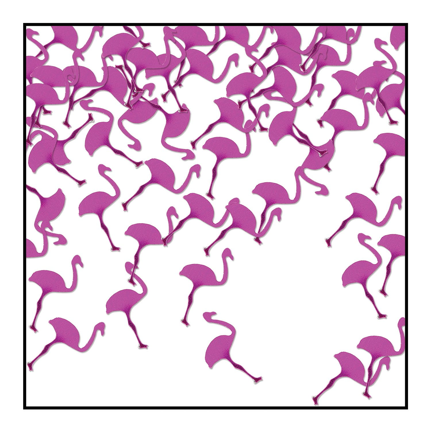 THE BEISTLE COMPANY Beistle Pink Flamingo Cutout Plastic Confetti-1 Pack / .5oz, 0.5 oz, Cerise