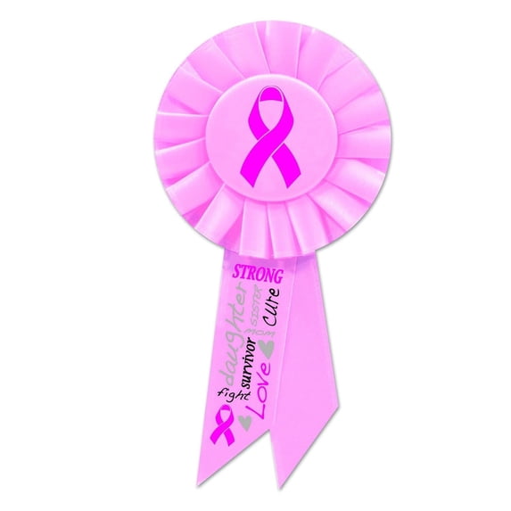 6 Pack Beistle Pink Ribbon Rosette