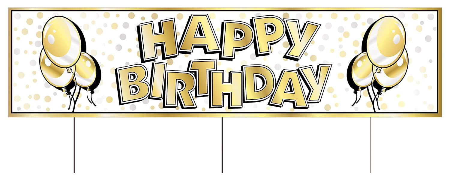 Beistle Jumbo Birthday Yard Sign