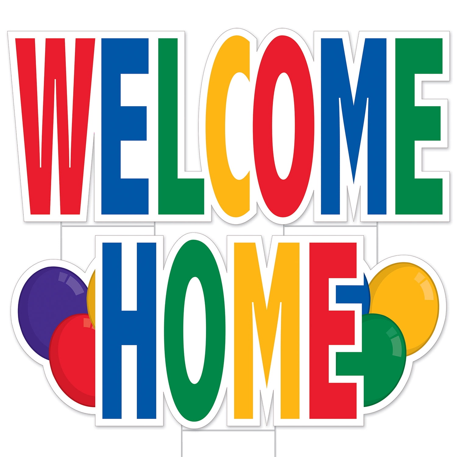Beistle - Plastic Jumbo Welcome Home Yard Sign Set - 20½