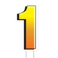 thumbnail image 1 of Beistle Number 1 Outdoor Yard Decoration - 18" - Yellow and Orange, 1 of 3
