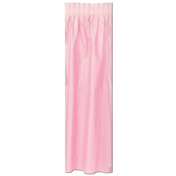 Beistle Pack of 6 Pink Pleated Disposable Plastic Picnic Party Table Skirts 14'