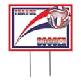 thumbnail image 1 of Beistle Pack of 6 Red, White and Blue "France" Soccer Themed Yard Signs 16", 1 of 2