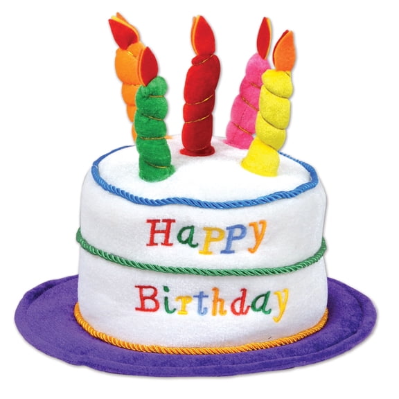 Beistle - Plush Birthday Cake Hat - Pack of 12